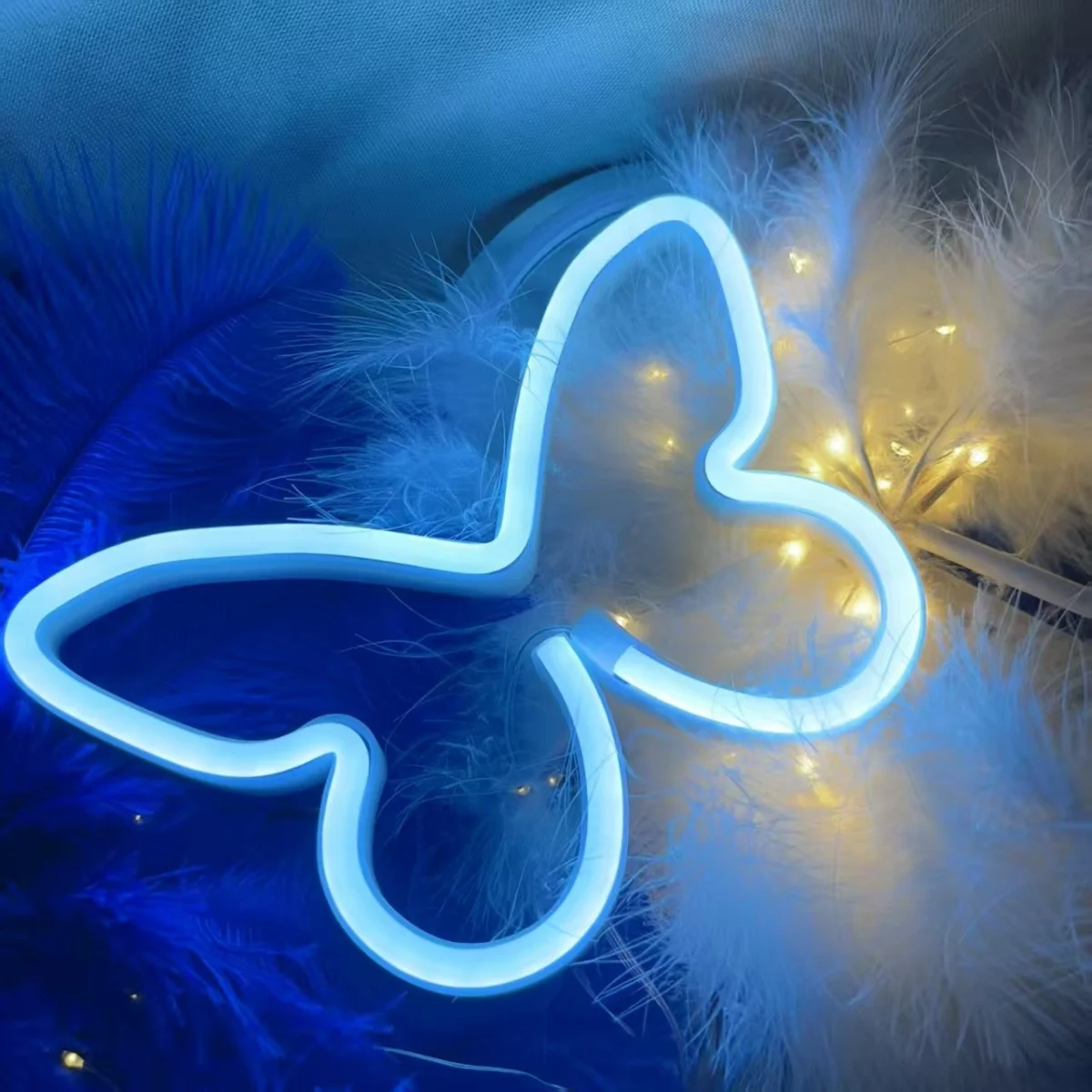 LED Butterfly neon interior decoration ornaments lightning night light lips letter light love light bar