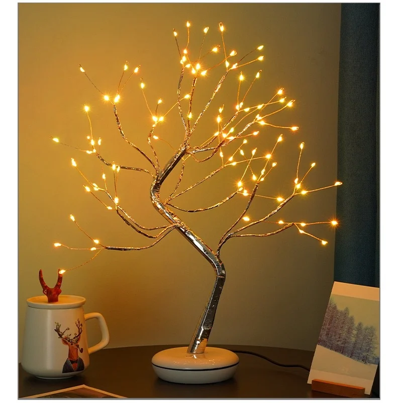 Decorative LED Copper Wire Bonsai Tree Light Overview