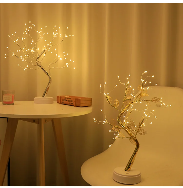 Decorative LED Copper Wire Bonsai Tree Light