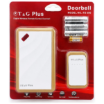T&G Plus TG380 Digital Wireless Remote Control Doorbell - White & Gold