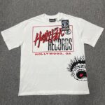 High-version Hellstar Streetwear T-shirt Fighter Athlete Print Short-sleeved Top for Men