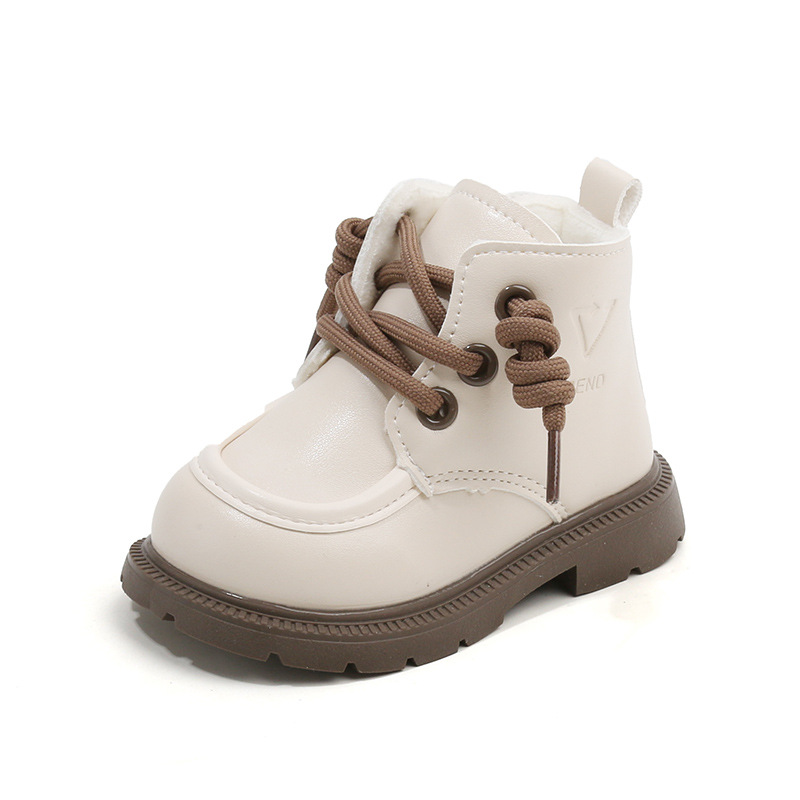 Winter Kidsren’s Shoes Fleece-Lined Thickeneded Boots Waterproof Short Boots Baby Toddler Shoes 0-3 Years Old Baby Shoes Cotton Shoes