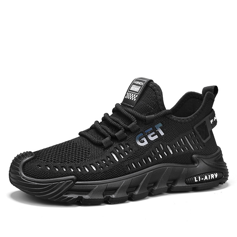 Men's Fly-Knit Breathable Casual Walking and Running Shoes for Outdoor Sports