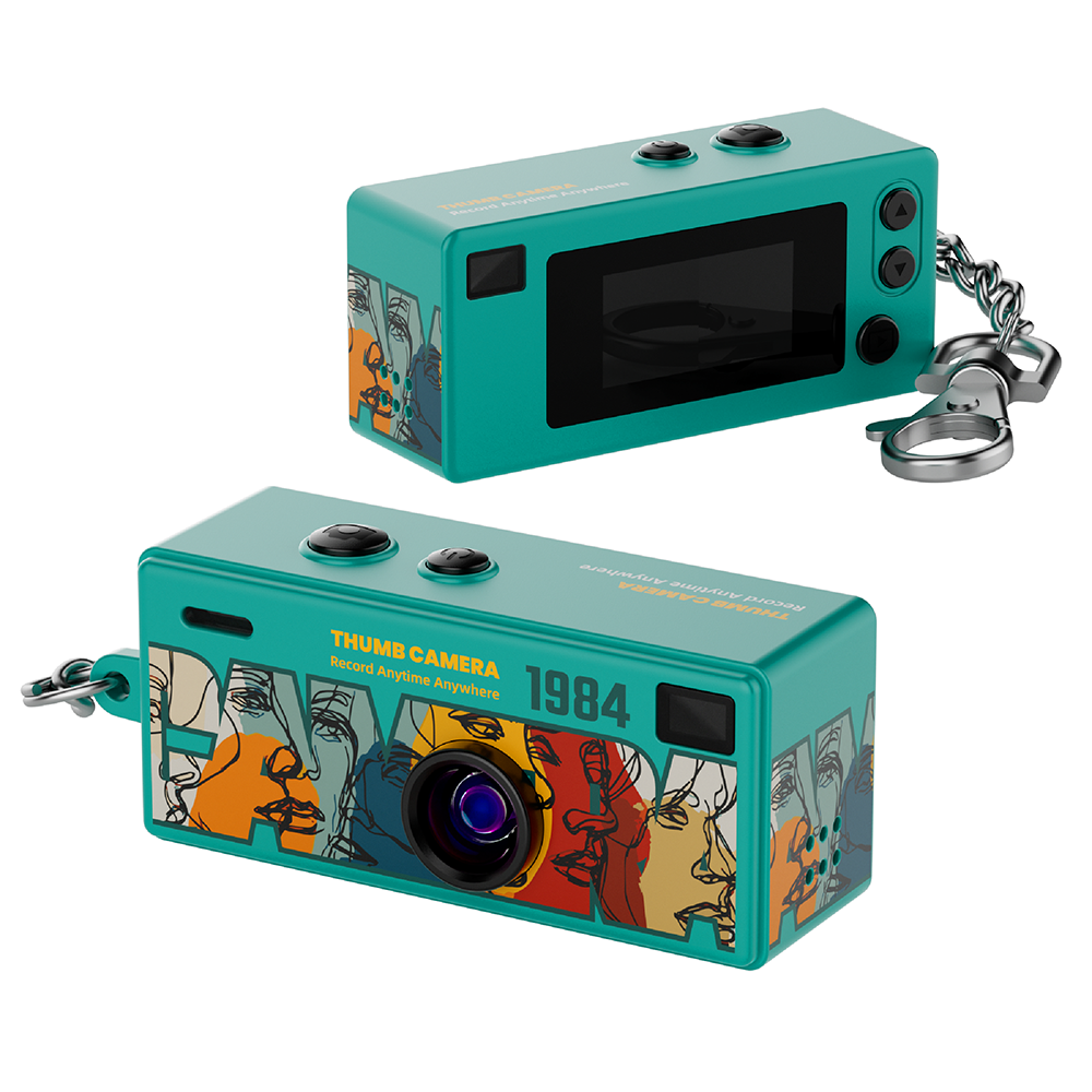 Red G6 Kids Mini Thumb 1080P HD Retro Camera showing front lens and back screen